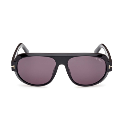 Shop Tom Ford Eyewear Pilot Frame Sunglasses In Black
