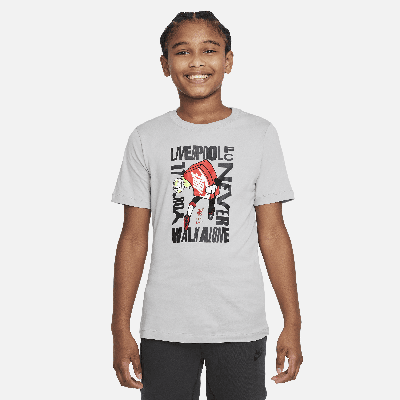 Shop Nike Liverpool Fc Big Kids'  Soccer T-shirt In Grey