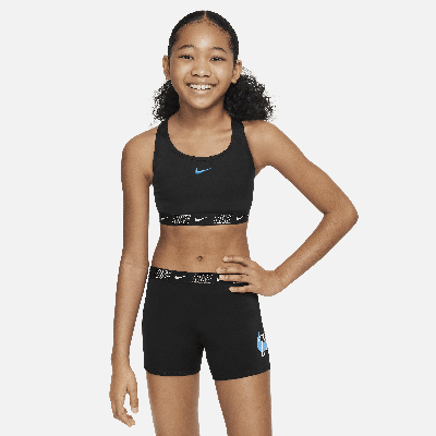 Shop Nike Swim Big Kids' (girls') Racerback Bikini & Shorts Set In Black