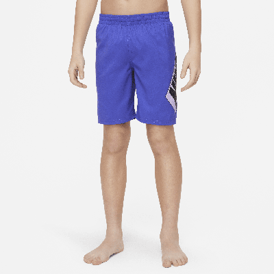 Shop Nike Swim 3-d Big Kids' (boys') 7" Volley Shorts In Purple