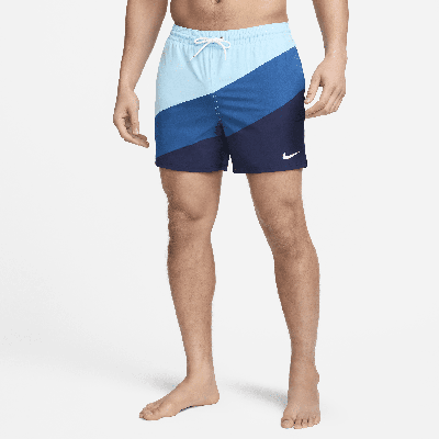 Shop Nike Men's Swim 5" Volley Shorts In Blue