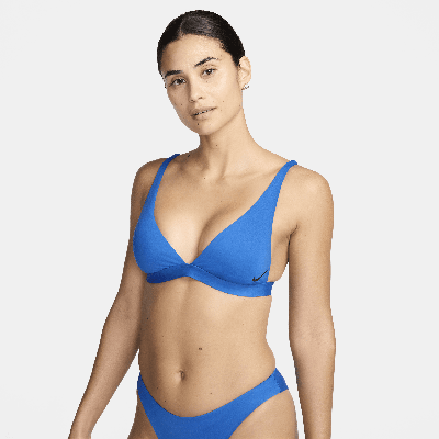 Shop Nike Women's Swim Essential Bikini Bralette In Blue