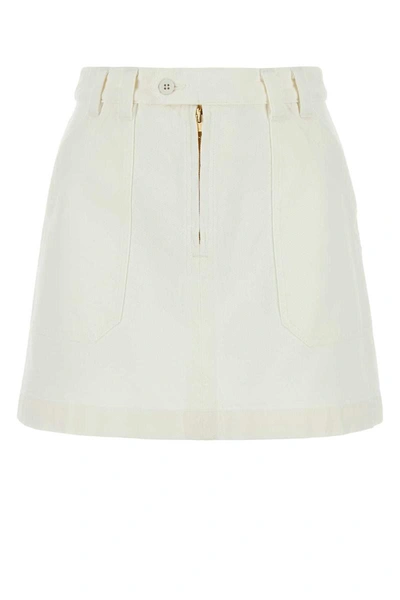 Shop Apc A.p.c. Skirts In White
