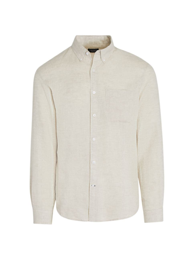 Shop Club Monaco Men's Linen Button-down Shirt In Natural