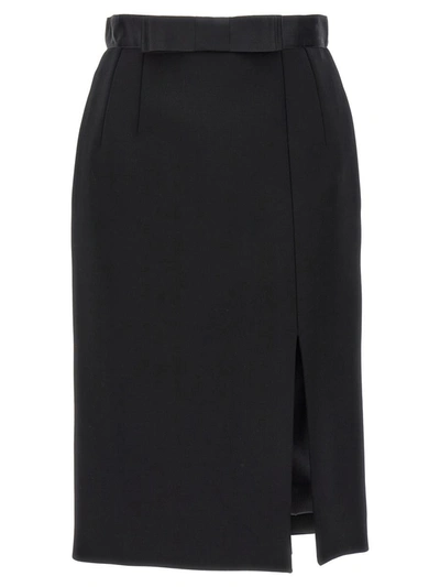 Shop Dolce & Gabbana Wool Pencil Skirt In Black