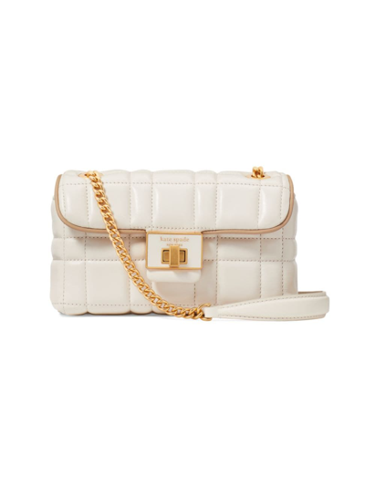 Shop Kate Spade Women's Evelyn Quilted Leather Crossbody Bag In Ivory
