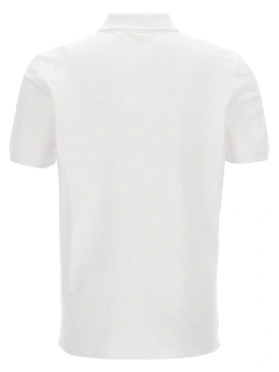 Shop Maison Kitsuné 'fox Head' Polo Shirt In White