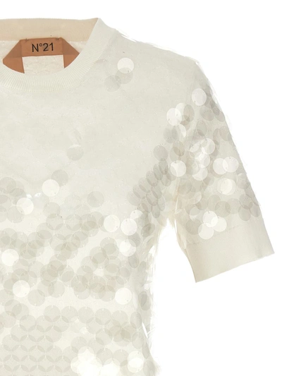 Shop N°21 Sequin Sweater In White