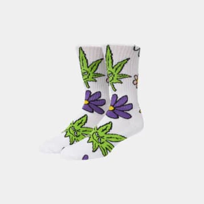 Shop Huf Green Buddy Blossom Socks