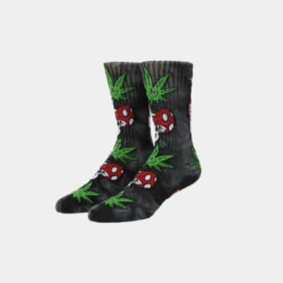 Shop Huf Green Buddy Mushroom Tie Dye Socks