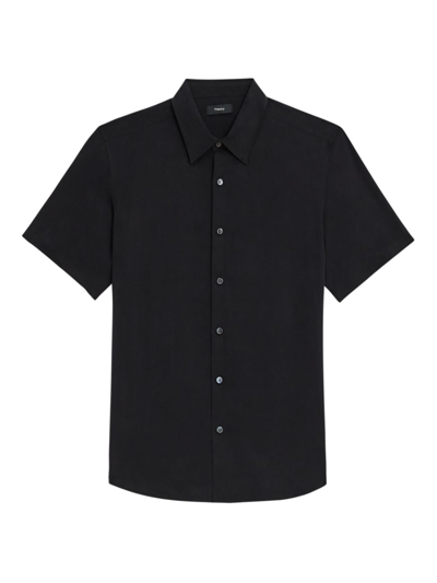 Shop Theory Men's Irving Button-front Shirt In Black