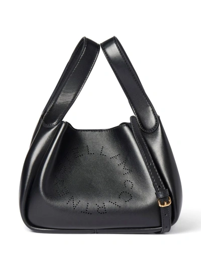 Shop Stella Mccartney Stella Logo Faux-leather Tote Bag In Black
