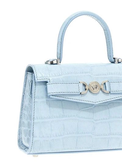 Shop Versace 'medusa '95' Small Handbag In Blue