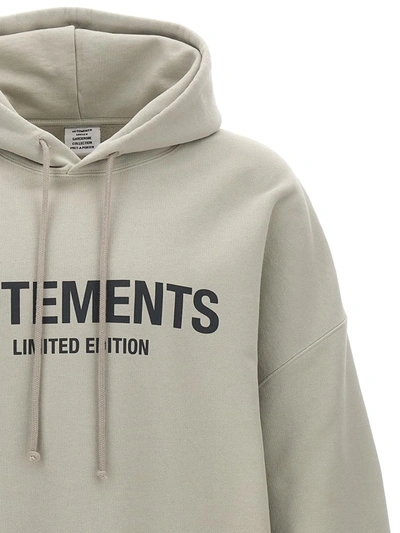 Shop Vetements 'limited Edition Logo' Hoodie In Gray