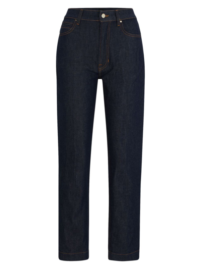 Shop Hugo Boss Women's Slim-fit Jeans In Comfort-stretch Denim In Blue