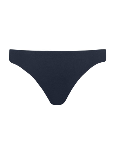 Shop Robin Piccone Women's Ava Mid-rise Bikini Bottom In Navy
