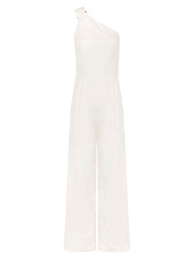 Shop Vix By Paula Hermanny Women's Avery Hardware Detail Jumpsuit In Off White