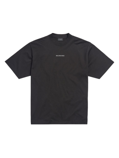 Shop Balenciaga Medium Fit Back T-shirt In Black
