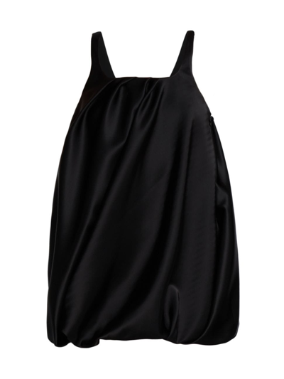 Shop Jw Anderson Women's Twisted Satin Minidress In Black