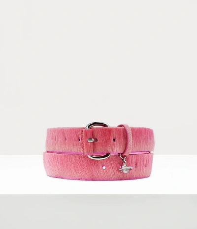 Shop Vivienne Westwood Wide Alex Charm Belt In Pink