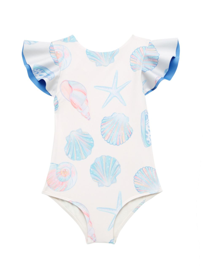 Shop Pepita & Me Baby Girl's, Little Girl's & Girl's Tornasol Dayana One-piece Swimsuit In Conchas Arena