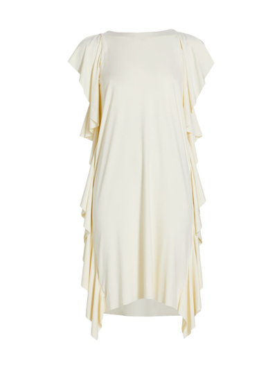 Shop Chiara Boni La Petite Robe Women's Jonny Rio Ruffled Cover-up In Cream