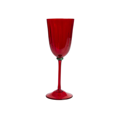 La Doublej Wine Rainbow Glasses Set Of 2 In Red