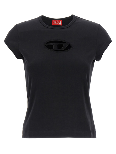 Shop Diesel T-angie T-shirt In Black