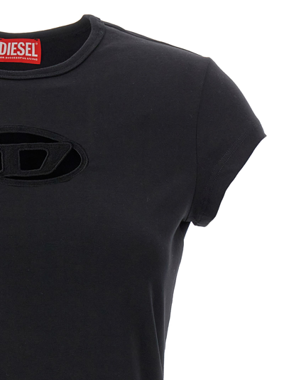 Shop Diesel T-angie T-shirt In Black
