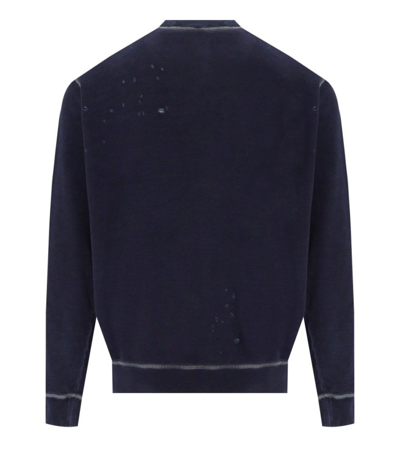 Shop Dsquared2 Milano Cool Fit Blue Sweatshirt In Black