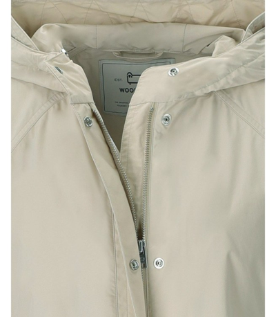 Shop Woolrich Long Summer Light Oak Parka In Neutrals