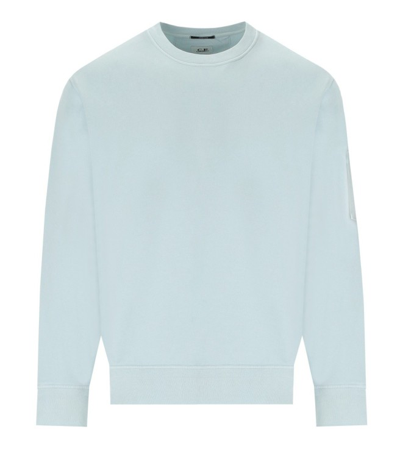 Shop C.p. Company Diagonal Fleece Starlight Blue Sweatshirt