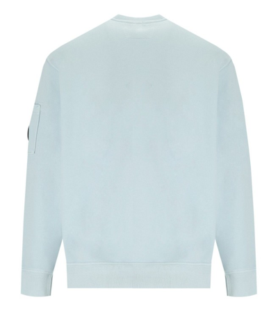 Shop C.p. Company Diagonal Fleece Starlight Blue Sweatshirt
