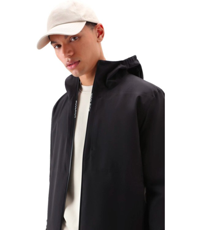 Shop Woolrich Pacific Black Hooded Jacket