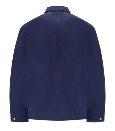 Shop Woolrich Crinkle Blue Shirt-style Jacket