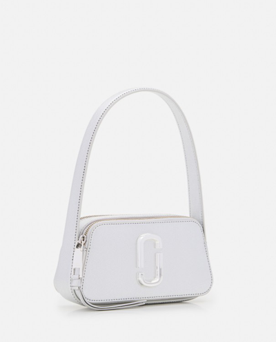 Shop Marc Jacobs The Slingshot Dtm Leather Shoulder Bag In Silver