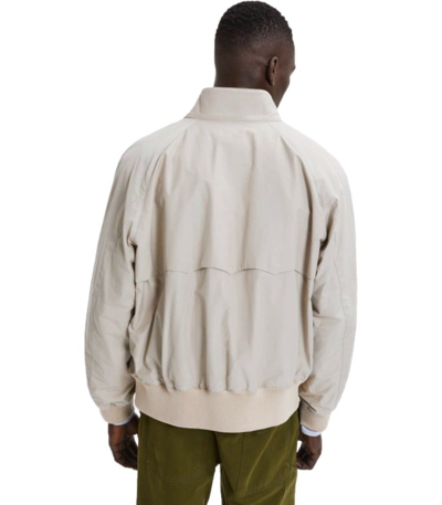 Shop Baracuta G9 Clicker Natural Bomber Jacket In Grey