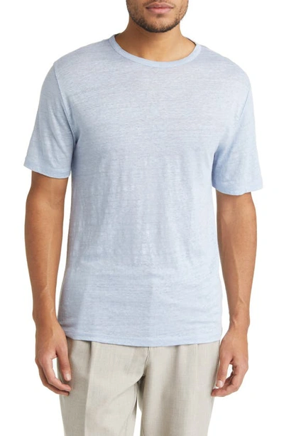 Shop Vince Linen T-shirt In Moonmist
