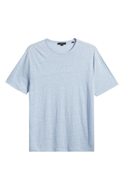 Shop Vince Linen T-shirt In Moonmist