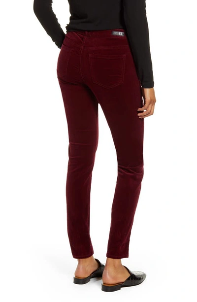 Shop Kut From The Kloth Diana Stretch Corduroy Skinny Pants In Burgundy