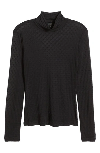 Rag & Bone Valencia Sheer Polka Dot Turtleneck Top In Polka Dot