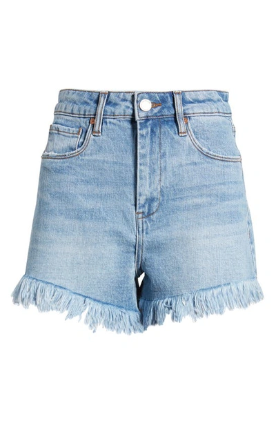 Shop Blanknyc The Reeve Frayed High Waist Denim Shorts In Party Mode