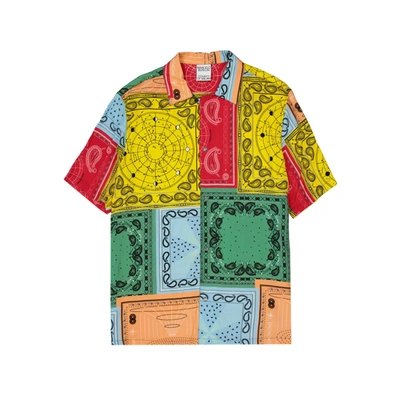 Shop Marcelo Burlon County Of Milan Marcelo Burlon Colour-block Shirt In Yellow