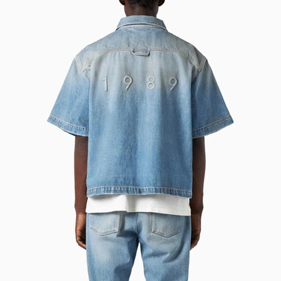 Shop 1989 Studio Boxy Short Sleeved Denim Shirt In Blue