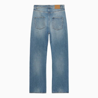 Shop 1989 Studio Straight Denim Jeans With Tape Details In Blue