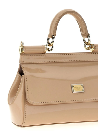 Shop Dolce & Gabbana 'sicily' Small Handbag In Pink