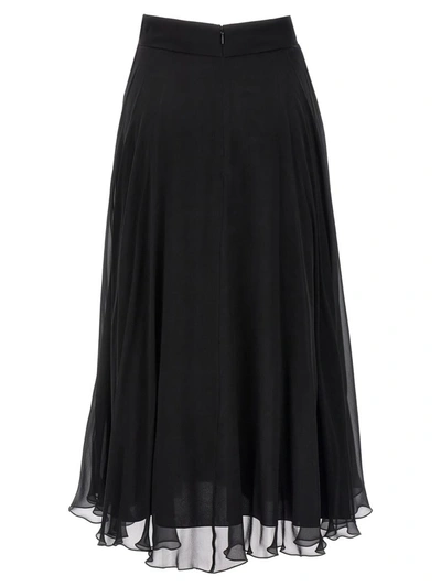 Shop Dolce & Gabbana Chiffon Skirt In Black