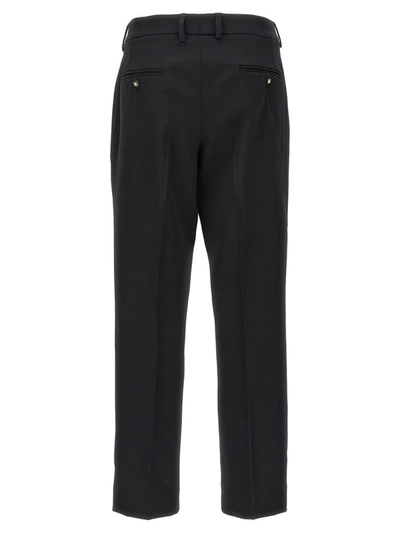 Dolce & Gabbana Trousers Wool Canvas Back Pockets In Black