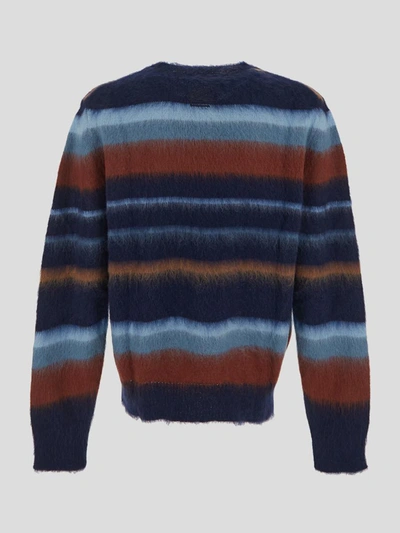 Shop Etro Stripe Fluffy Knit Sweater