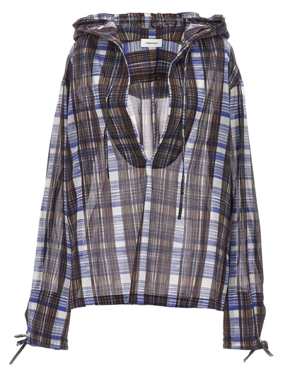 Shop Ferragamo Check Blouse In Multicolor